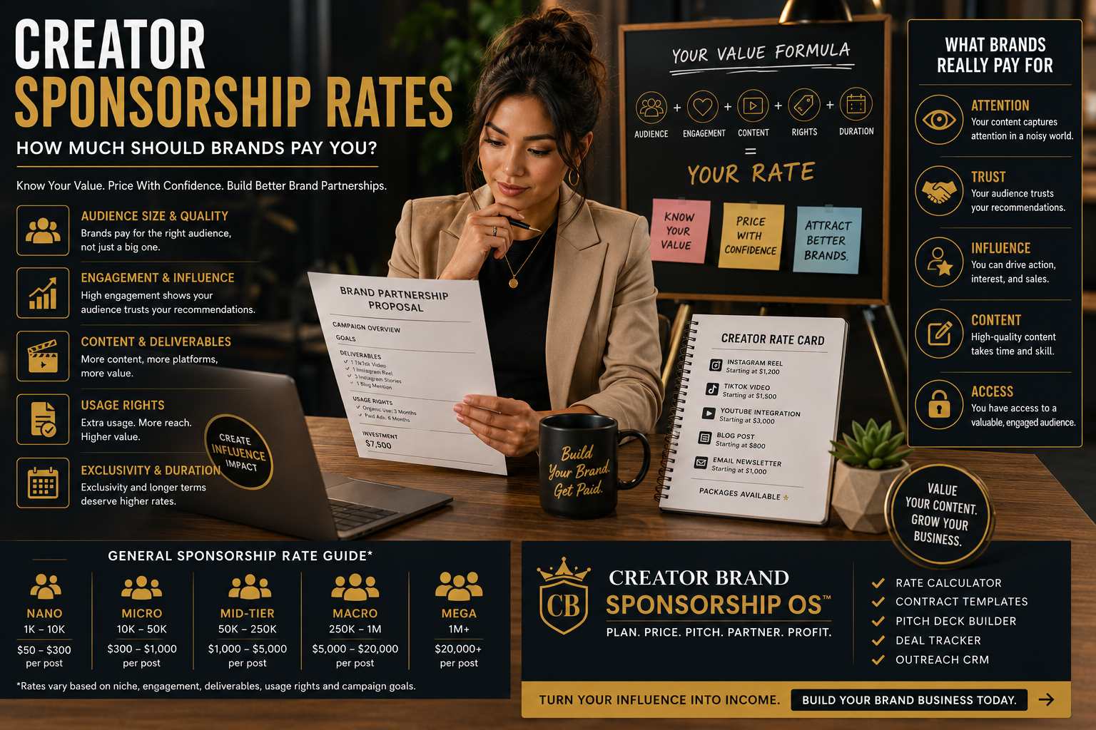 Creator Sponsorship Rates: How Much Should Brands Pay You in 2026?