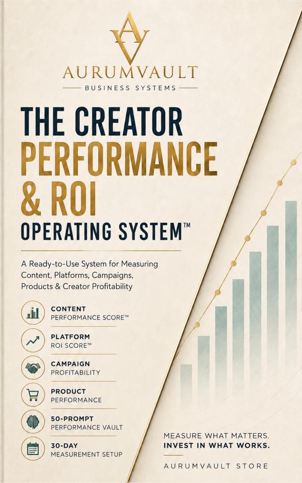 The Creator Performance & ROI Operating System